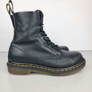 Dr. Martens Pascal 8 Eye Leather Combat Boots Women's US 7 Black Airwair